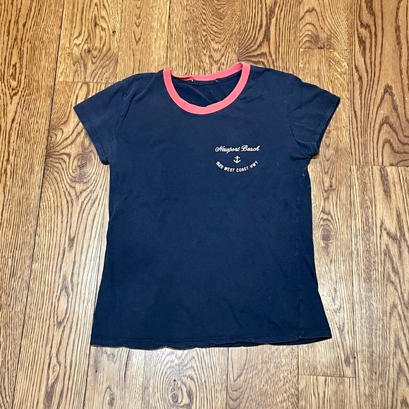 Brandy Melville Tops - Brandy Melville Navy Newport Beach T-Shirt